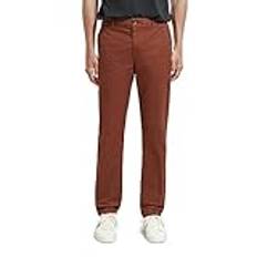 Scotch & Soda Stuart Regular Slim Fit, Djup toffee 6765, 36W x 30L