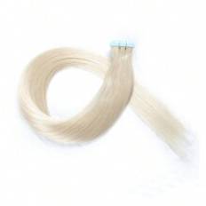 20pcs Straight Tape In 100% Human Hair Extension For Salon Silky Seamless Invisible Platinum Blonde For Thin Hair Woman Natural Look Top Quality Beige Color Tape In Hair Tape Ins Hair Extentions