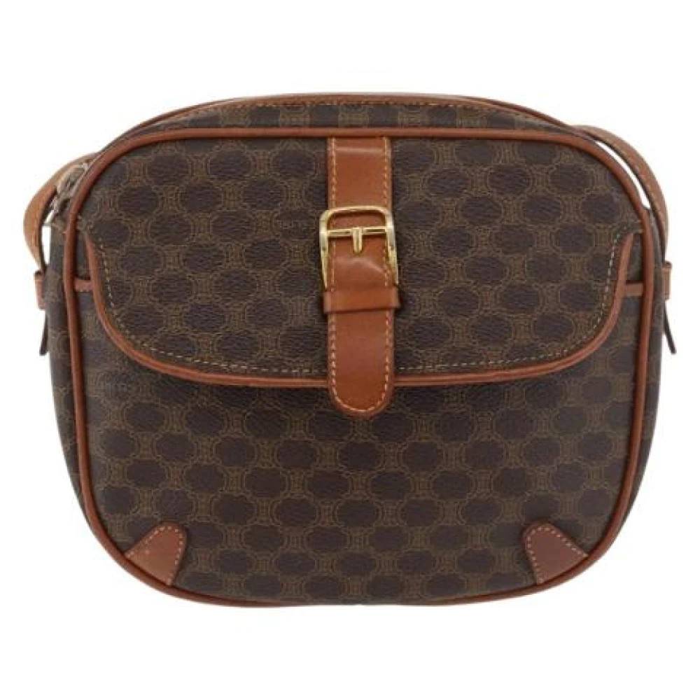 Celine Vintage Pre-owned Vintage macadam skuldertaske - Vintage - unisex - Brun - ONE SIZE - Uld