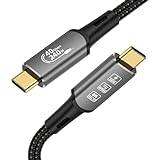 YIWENTEC USB4 8K Thunderbolt 4 hankabel hane kompatibel med USB 4 typ-c Ultra HD-kabel 8K @ 60Hz 240 W laddning 40 Gbps data kompatibel med extern SSD eGPU (2M)