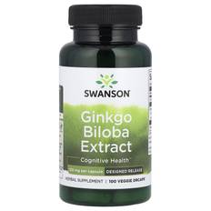 Swanson, Ginkgo Biloba Extract, 120 mg, 100 Veggie Capsules (DRcaps)