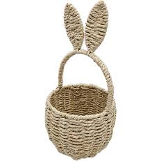 Påske naturkurv med ører 13x15 cm - natur (På lager i et varehus)