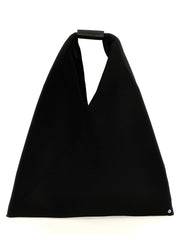 Mm6 Maison Margiela Triangular Technical Fabric Shoulder Bag — Black