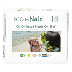 Naty - Økologiske Bleer Nyfødt Str 1 (2-5 kg), 25 stk