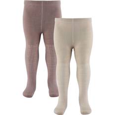 Wheat Strumpbyxor - Ull - Karla - 2-pack - Dry Rose - Wheat - 5-6 år (110-116) - Strumpbyxor