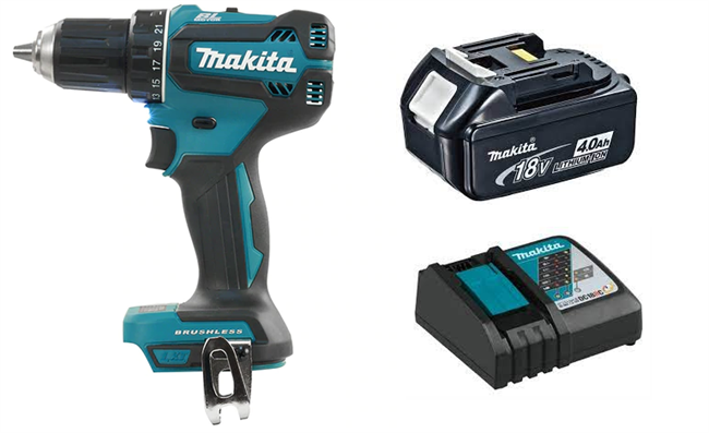 Makita DDF485RM1J 18V / 4.0Ah Brushless Li-Ion Bore / skruemaskine sæt