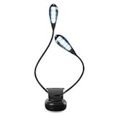 Bordslampa USB Musik Dubbelpolig Skrivbordslampor Studio Stand Light Clip-on Lamp Eye-Care Book Light Drop