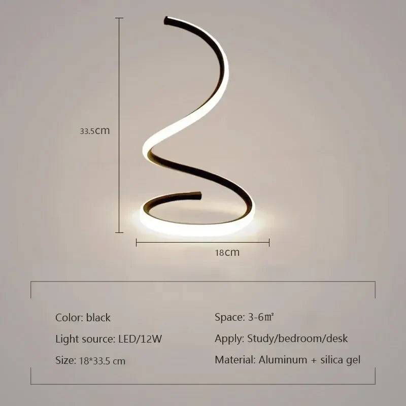 Minimalistisk LED Bordslampa med Justerbar Skärm - Stilig Belysning för Hemmet - Svart - Liten / Steglös dimning