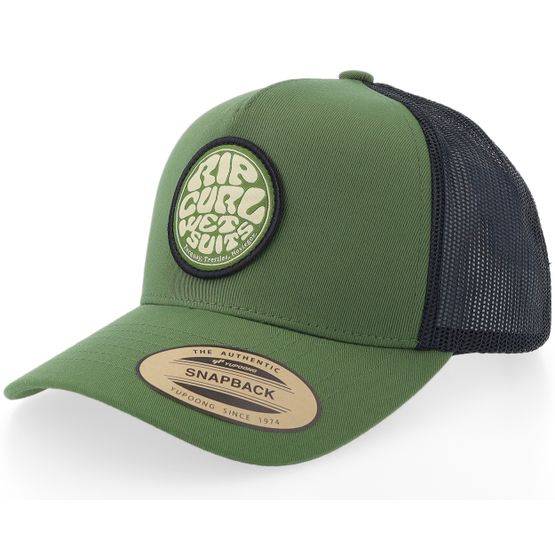 Rip Curl - Grön trucker Keps - Kids Wetsuit Icon Aloe A-Frame Trucker @ Hatstore
