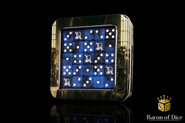 Dice - TerningesÃ¦t - 25 terninger - Baron of Dice: D6 (6-Sidet) - Korps - Soldierâ€™s Life (Square Corners)