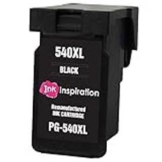 INK INSPIRATION® SVART renoverad bläckpatron för Canon PG-540XL Pixma MG4250 MG3550 MG3250 MG3150 MX395 MX535 MG4150 MG3650 MG2250 MG2150 MX525 MX475 MX455 MX435 MX375 | Hög kapacitet