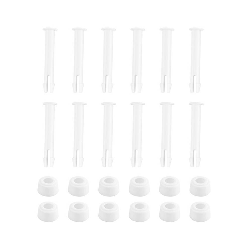 12 Pcs Plastic Pool Joint Pins & 12 Pcs Rubber Seals for Above Ground Round Frame Pool Parts 28270-28273(2.36In)