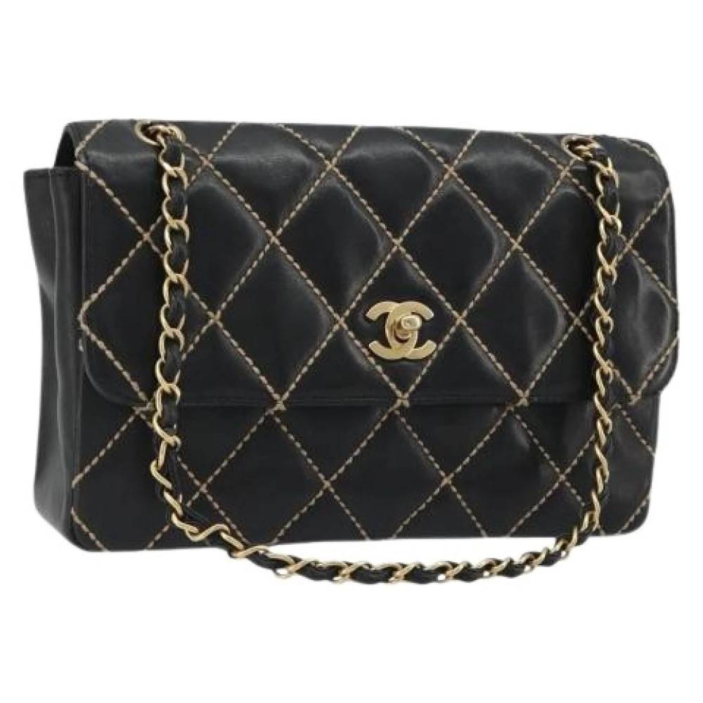 Chanel Vintage Pre-owned Vintage Skuldertaske - Vintage - Dame - Sort - ONE SIZE - Uld