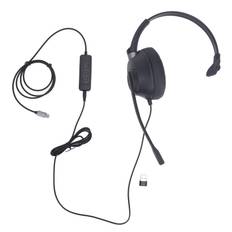 Telephone Headset USB C Plug Monaural Support USB C to USB 3.5mm Connector Customer Service