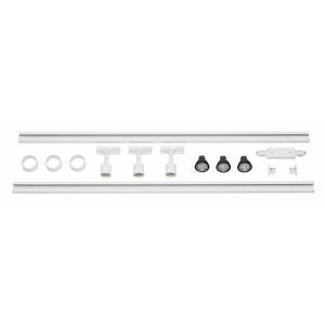 SLV komplet PURI strømskinne-system, 2 meter med 3 PURI spot LED, 2700K, 245 lumen, hvid
