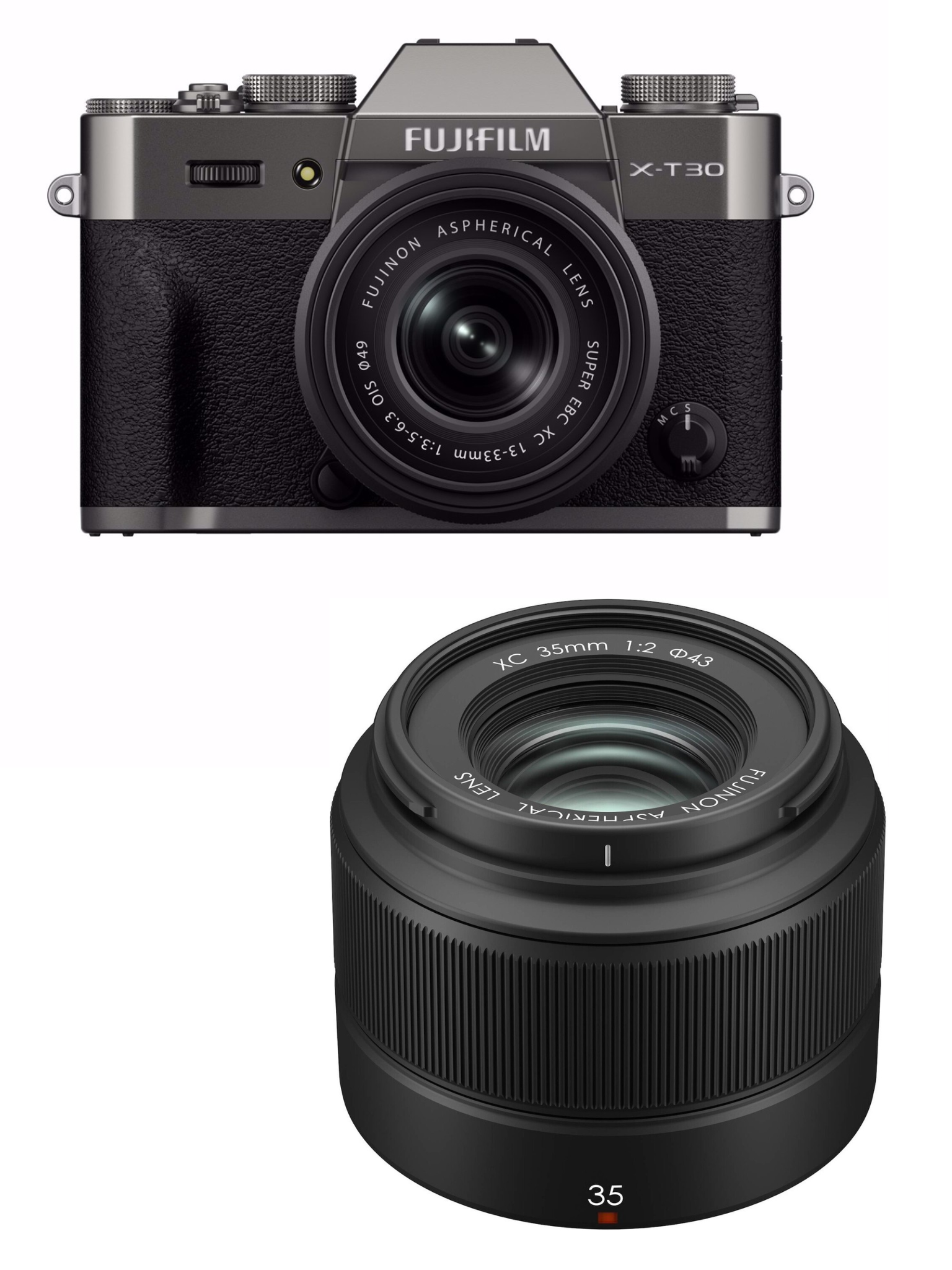Fujifilm - X-T30 III & XC 35mm F2.0 - 26MP Kamerapaket med 6.2K Video - Bundle