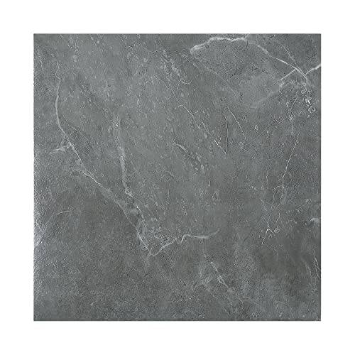 Jopassy PVC-golvbeläggning, självhäftande vinylgolv, ca 4 m², 44 plattor, halkfria vattentäta golvplattor, 30 x 30 cm, laminat, golvbrädor, vinylkakel, för golvvärme, grå marmor