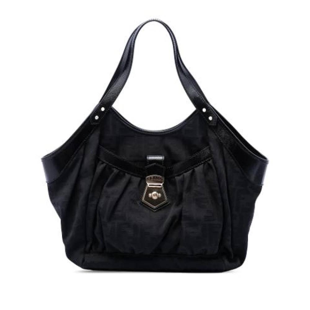 Fendi Vintage Pre-owned Canvas Tote - Vintage - Dame - Sort - ONE SIZE - Læder