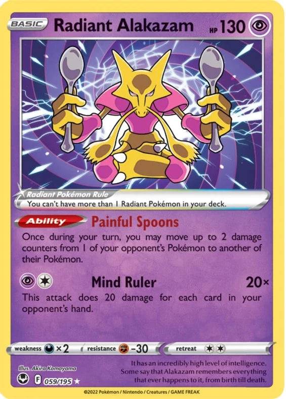 Radiant Alakazam – 059/195 – SWSH Silver Tempest