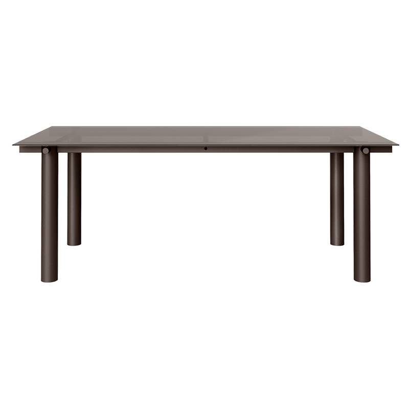 Ferm Living Atura Spisebord 200x90 cm Dark Chocolate/Tinted Glass