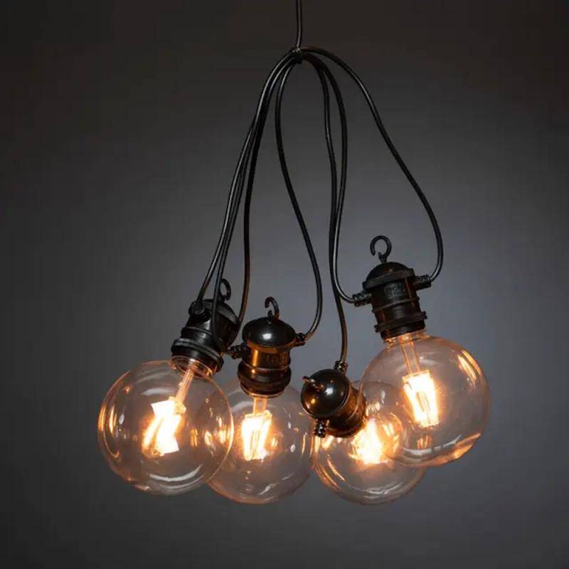 Slinga 5 Amber Utbytbar LED E27 IP44 Svart Konstsmide