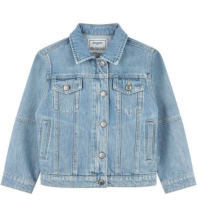 Zadig & Voltaire Jeansjacka - Skyddsrum - Blå m. Strass - Zadig & Voltaire - 12 år (152) - Jeansjackor