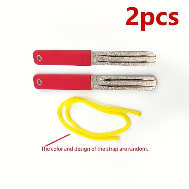 2pcs Heavy-duty Double-sided Triple Fish Hook Sharpener Double-sided Hook Sharpener Sharpener Fishing Tool