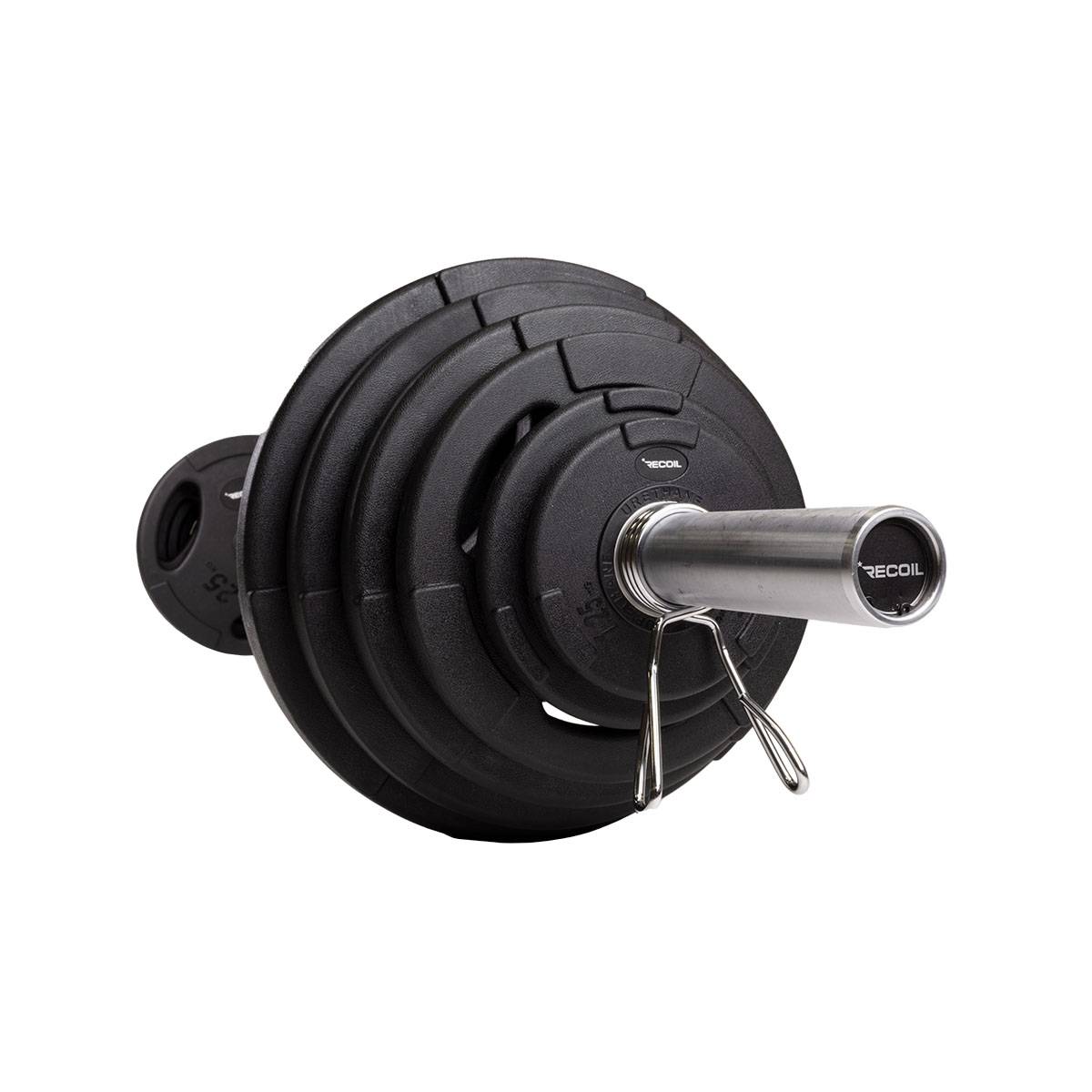 Stora Skivstångssetet 127,5kg - Recoil PVC 50mm Viktskivor