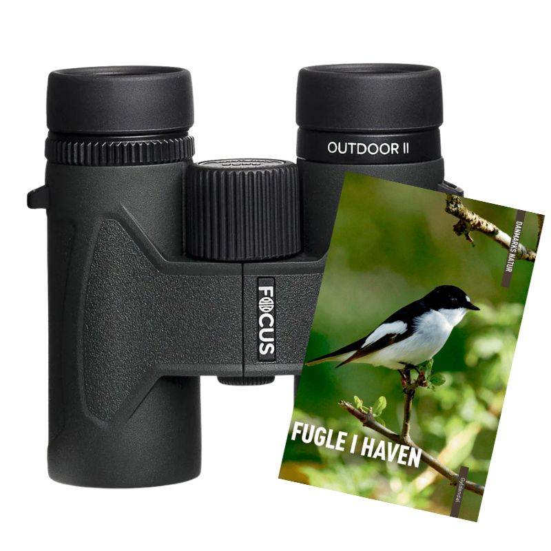 Focus Outdoor II 8x32 + Danmarks Natur: Fugle i Haven - Håndkikkert fra Focus Optics
