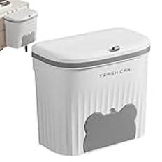 Vriusi Camping Trash Can | RV Täckt Rubbish Bin | Counter Waste Basket med Trash Bag Storage Compartment, Compact Food Waste Bin för Cupboard, badrum, sovrum och studio