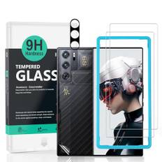 Ibywind 2 Stück Panzer Schutz Glas für ZTE nubia Red Magic 9 Pro/ 9 Pro Plus/ 9S Pro 5G 6,8",mit 1 Stück Metall Kameraschutz,1 Stück Rückseitenfolie,9H Härte Schutzfolie,Blasenfrei