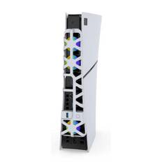 PlayStation 5 Slim USB køler med farvet RGB lys. DOBE PS5 Cooling Fan. Hvid.