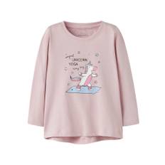NAME IT Bluser & t-shirts 'NMFVIOLET'  lyseblå / pastellilla / lys pink / hvid
