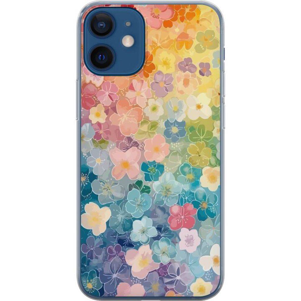 Apple iPhone 12 mini Gennemsigtigt Telefoncover Miniatyrblommor