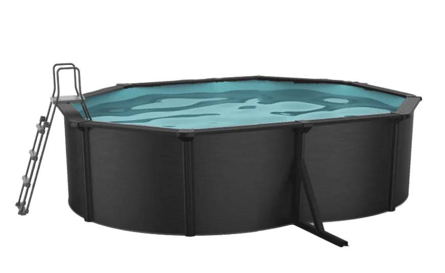 Riopool Antracit Oval Ovanmarkspool 490x360/122