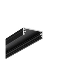 2m aluprofil WIDE24 G/W - Sort anodiseret, påbygning, LED skinne