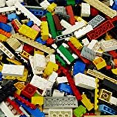 200 Lego Basic byggstenar färgglada, blandade, t.ex. röd, gul, blå, grön, vit, orange, svart, grå