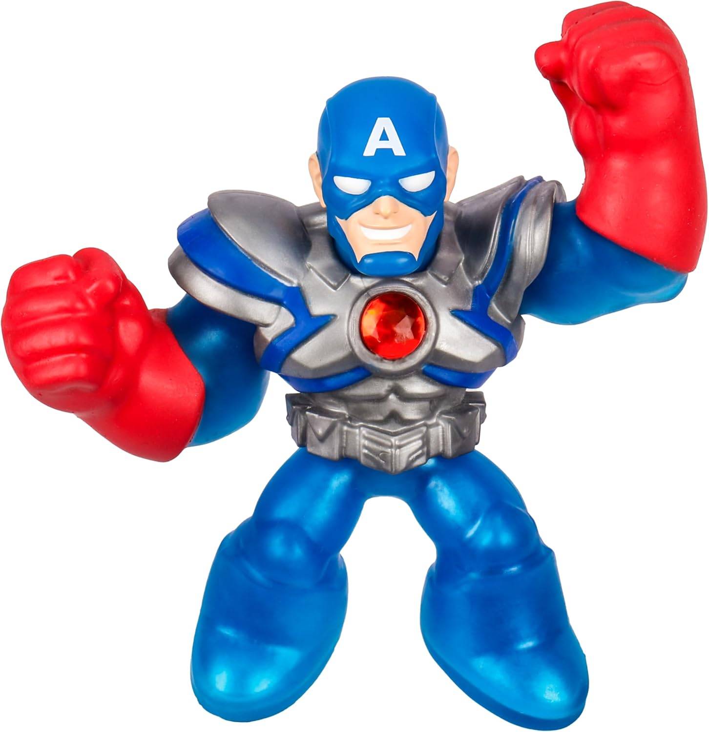 Heroes of Goo Jit Zu Marvel Figur Captain America med Infinity-Dragt 12 cm