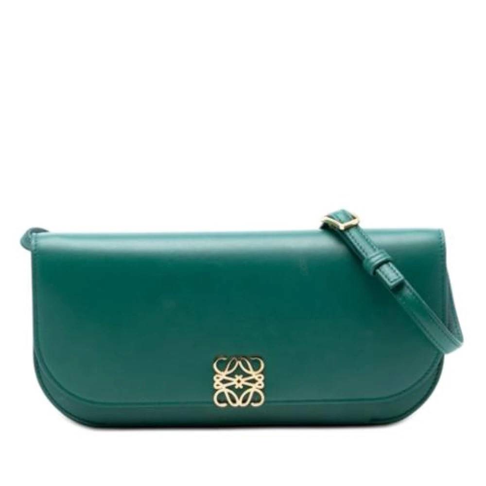 Loewe Pre-owned Pre-owned Skuldertaske - Vintage - Dame - Grøn - ONE SIZE - Uld