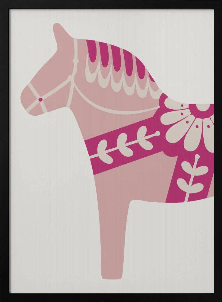Rosa Dalahäst - Poster / Art Print