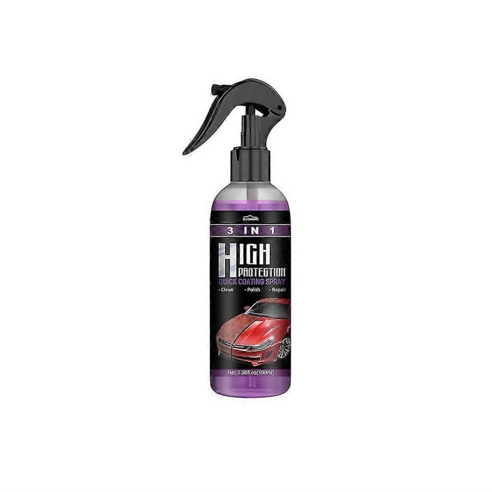 (5PCS spray) 3 in 1 High Protection Quick Car Coat Ceramic Coating Spray Hydrophobic 100ML