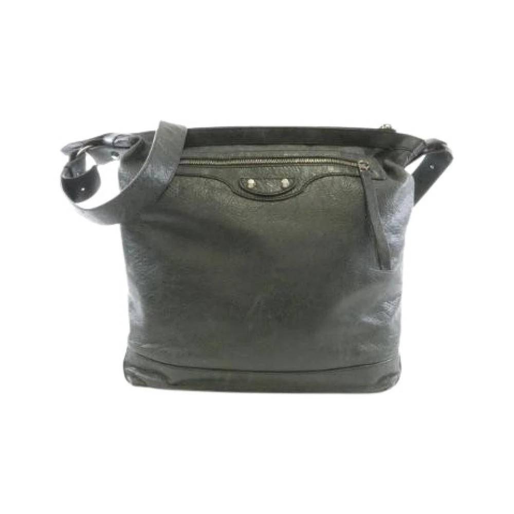 Balenciaga Vintage Pre-owned The Day Lamb Shoulder Bag - Vintage - Dame - Grøn - ONE SIZE - Uld