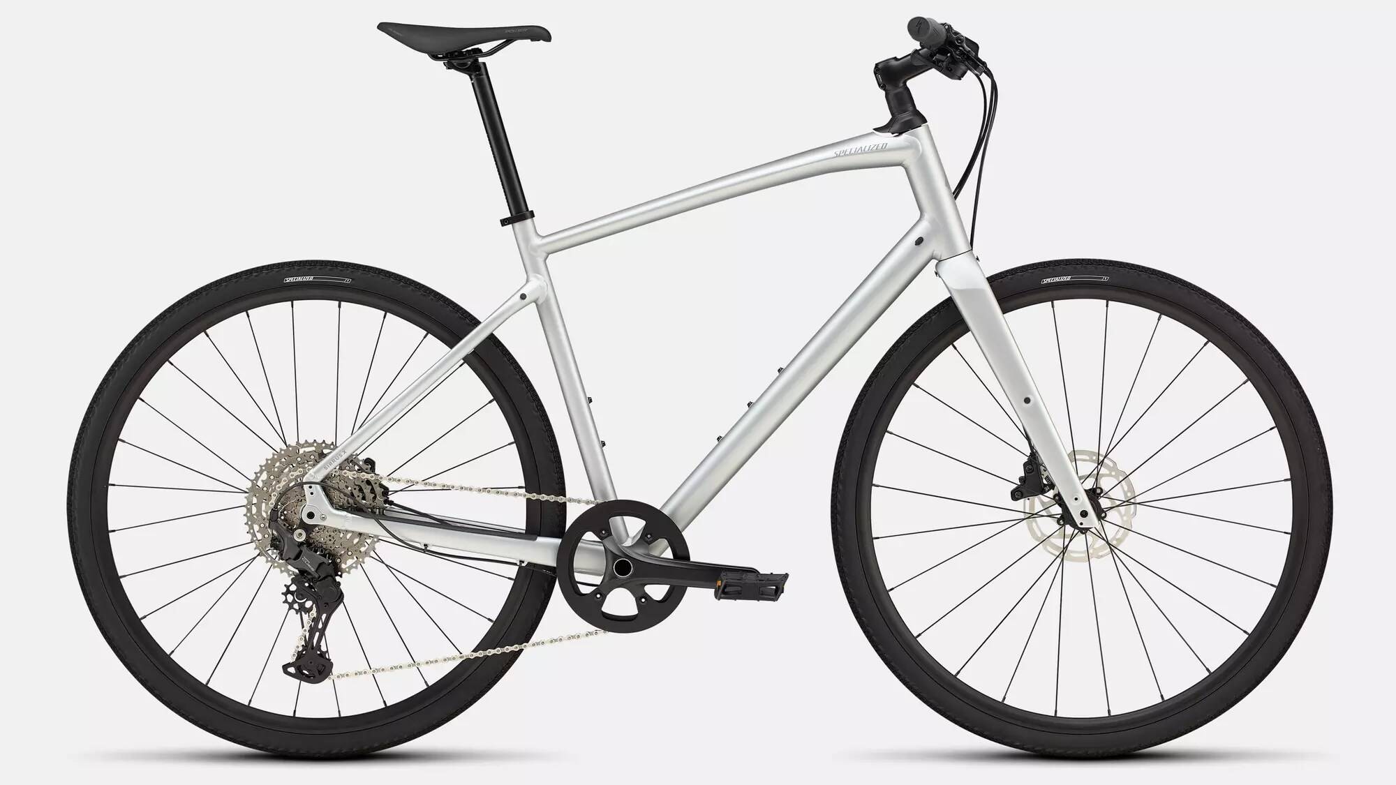 Specialized Cykel, Sirrus X 4.0, Satin Silver Dust / Cool Grey Reflective