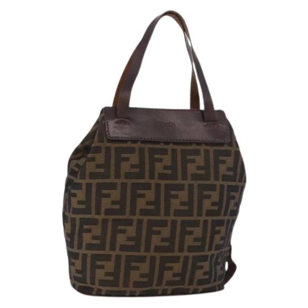 Fendi Vintage - Pre-owned Zucca Canvas Hand Bag Vintage - Dam - ONE Size - Läder
