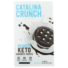 Catalina Crunch, Keto Friendly Sandwich Cookies Chocolate Vanilla, 6.8 Oz(Case Of 6)