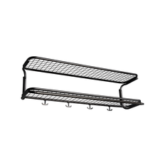 Essem Design Classic 650 hattehylde sort/sort, 2 hylder, 90 cm