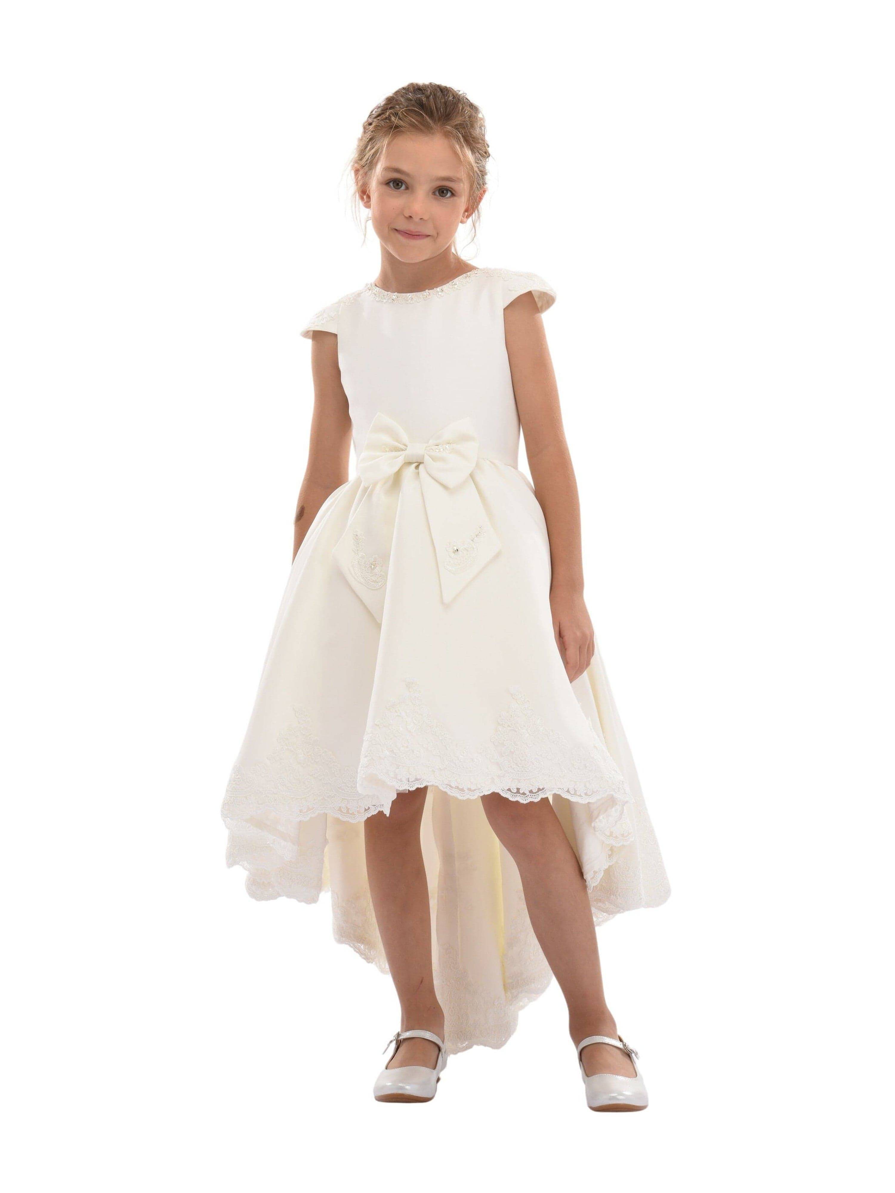 White Cresci Hilo Bow Dress - White / 1Y (1Y)
