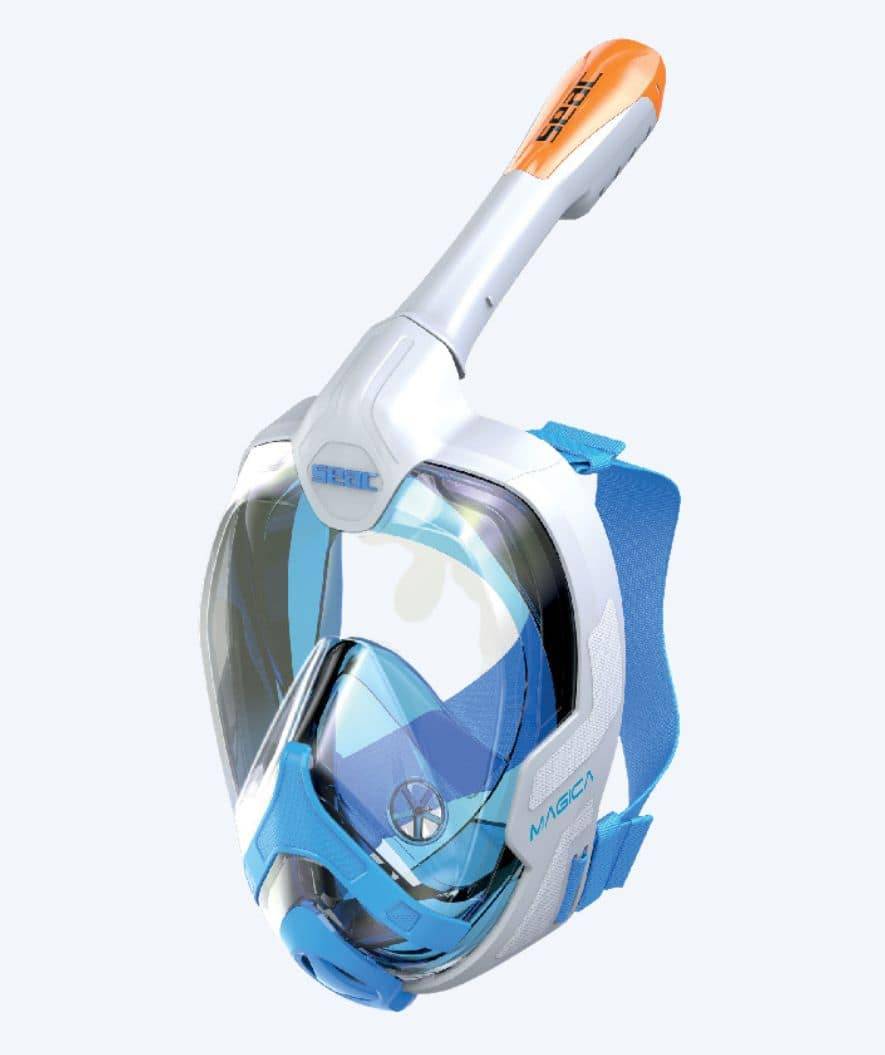 SEAC full face cyklop för vuxna - Magica S/M - Blå/vit - Snorkelmask