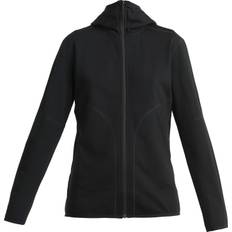 Icebreaker Women's Merino 560 Realfleece Elemental II Longsleeve Zip Black, L