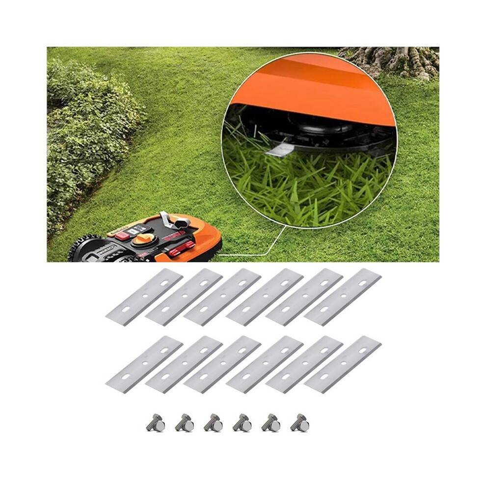 24PCS Lawn Blade Replacement with Screws for ALKO Robolinho Lawn Mower Electric Lawn Mower Blades A